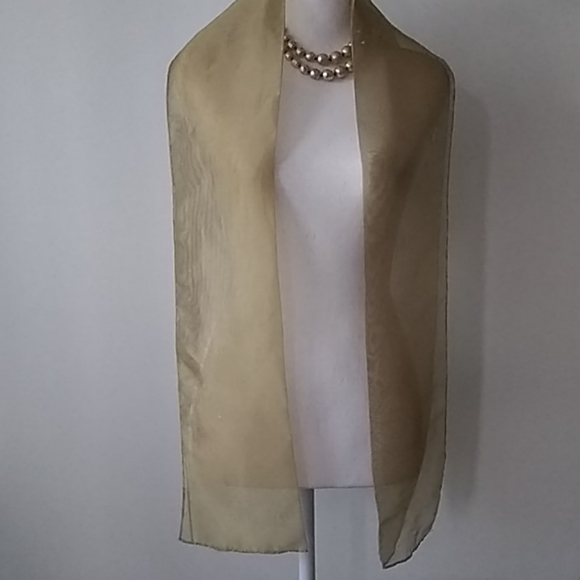 Sheer button down blouse with matching sca… - Picture 5 of 8